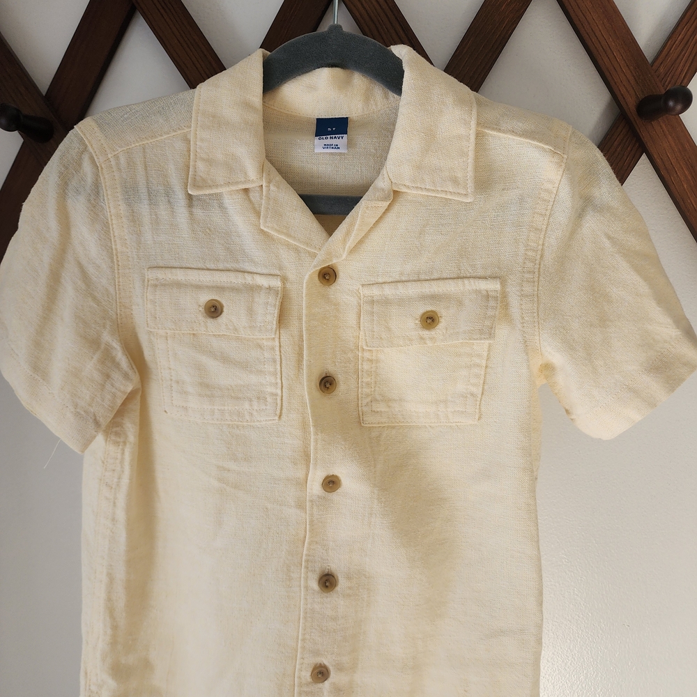 Old Navy Light Tan Button-Up Shirt